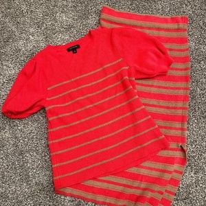 Ann Taylor sweater pencil skirt and top set